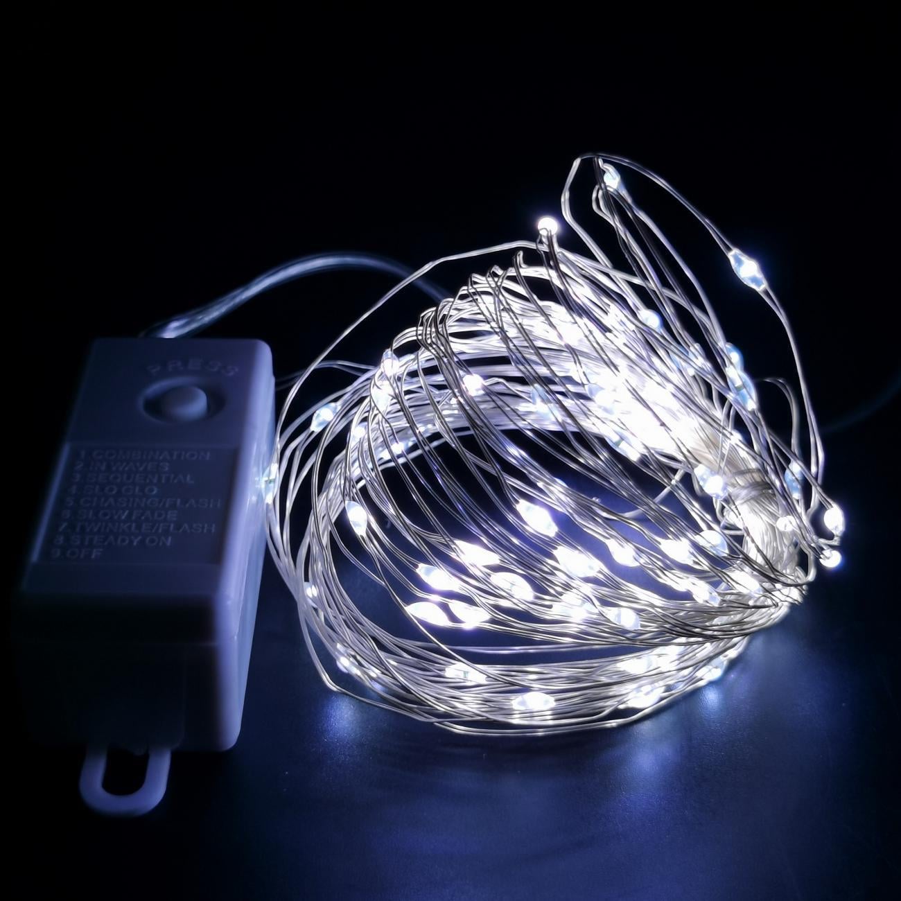 Гирлянда светодиодная нить Novogod'ko на медной проволоке 100 LED 10 м Белый (0973786)