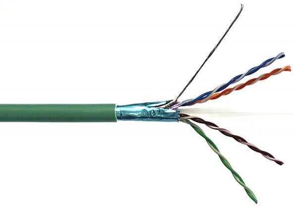Кабель Corning VOL6AFL4500 F/utp24 C6A LSZH-1 с сепаратором Зеленый
