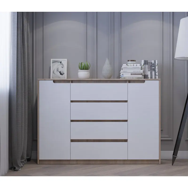 Комод Еверест Микс-3 Дуб сонома/Белый (26813158) - фото 3 Комод Еверест Микс-3 Дуб сонома/Белый (26813158) - фото 3