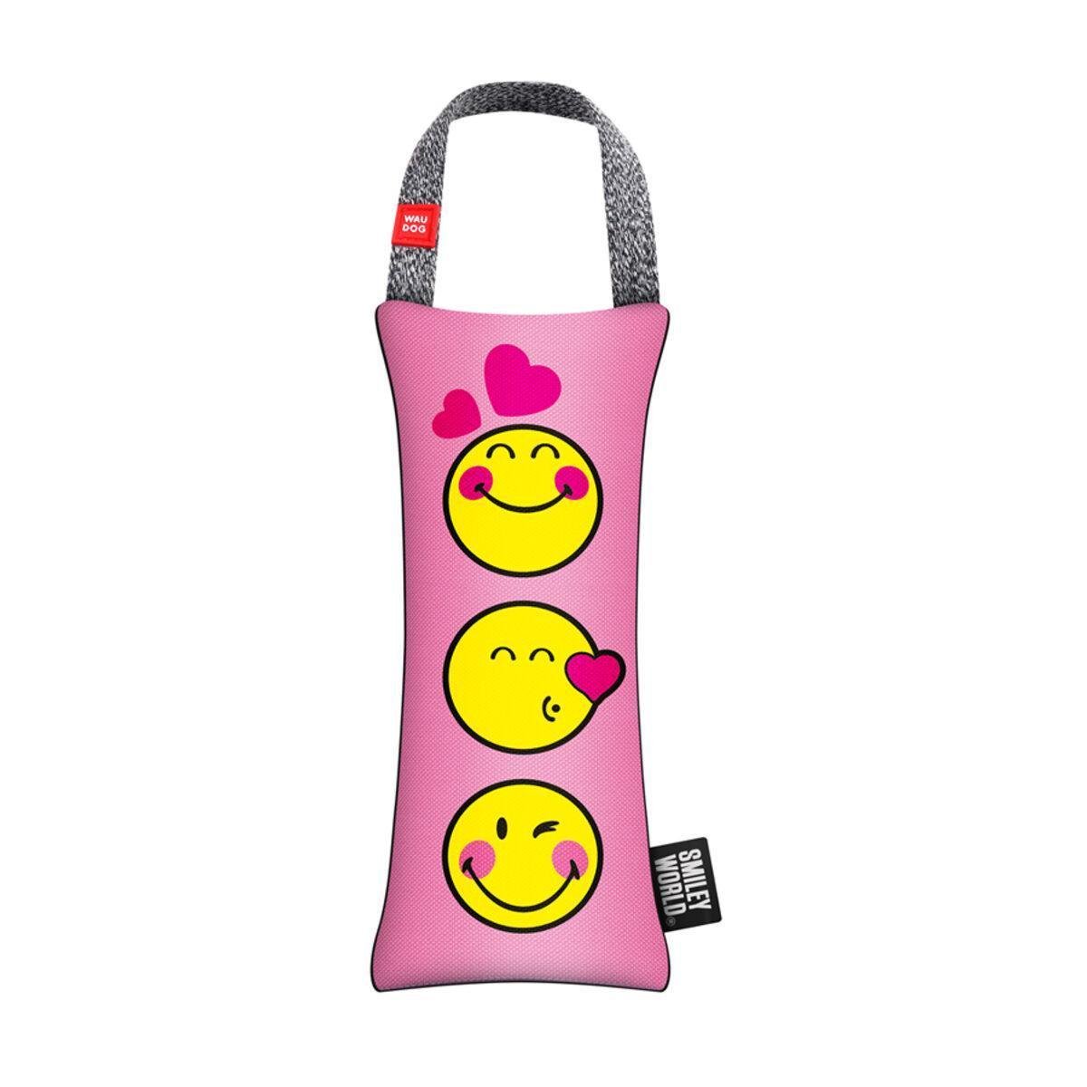 Іграшка для собак Waudog Fun Смайли з пищалкою M 9х21 см Рожевий (25881074)