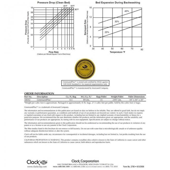 Фильтрующая засыпка для обезжелезивания воды Greensand Plus (4052) - фото 3 Фильтрующая засыпка для обезжелезивания воды Greensand Plus (4052) - фото 3
