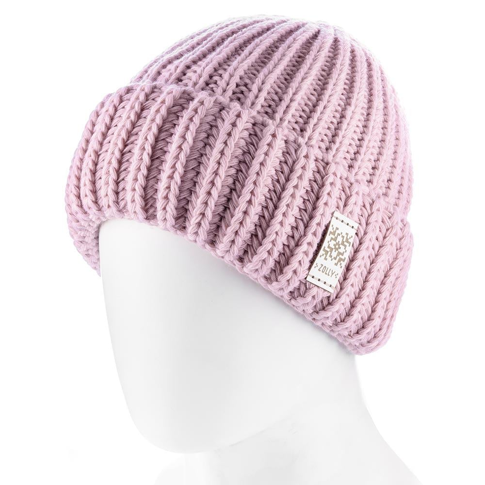 Шапка женская Zolly ZH234 на флисовой подкладке шерстяная L р. 57-58 Пудровый (146572)