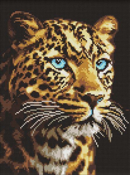 Алмазна мозаїка Ideyka Погляд ягуару 30x40 см (Id-AMO8360)
