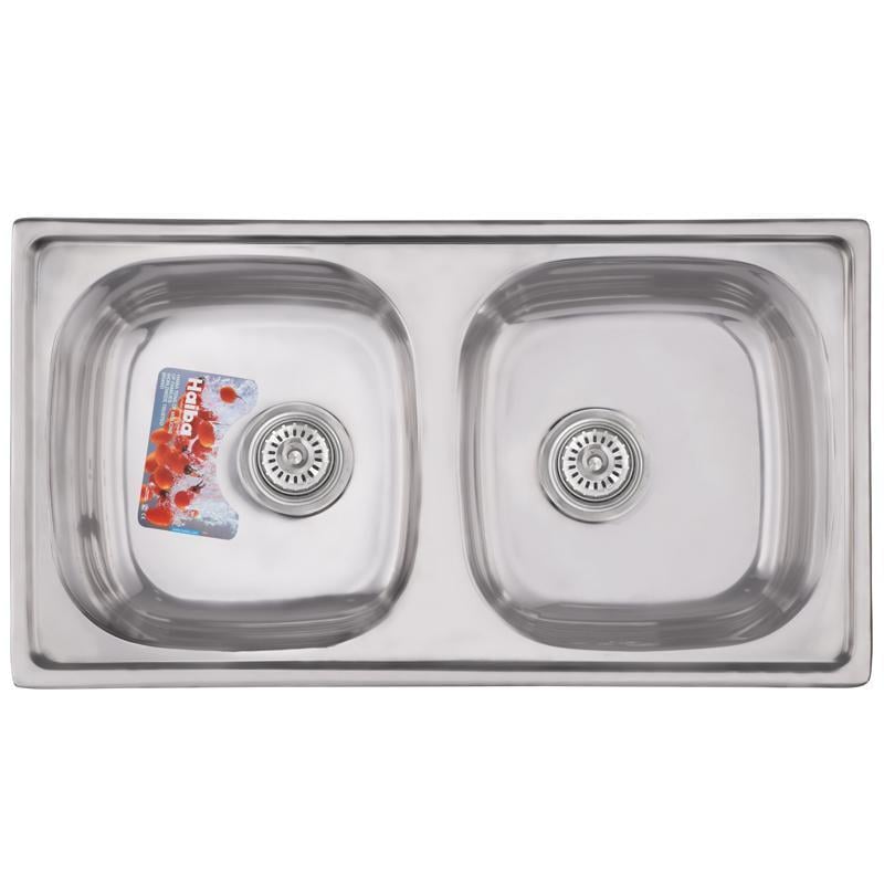 Мийка для кухні Haiba 78x43 см Double Polish (HB0568)