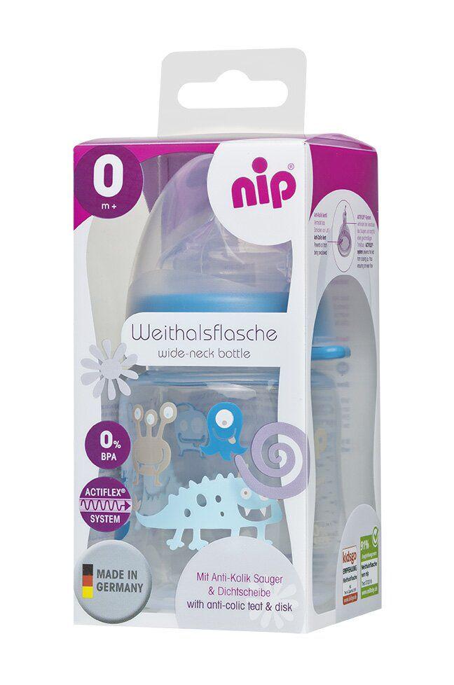 Бутылочка антиколиковая Nip Чудики Для мальчиков 150 мл Синий (35055) - фото 2