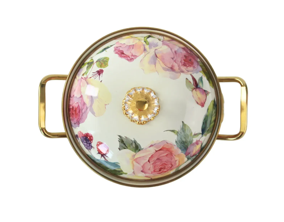 Кастрюля эмалированная PEONY Elmani с крышкой 2,1 л 16 см (763-003) - фото 4