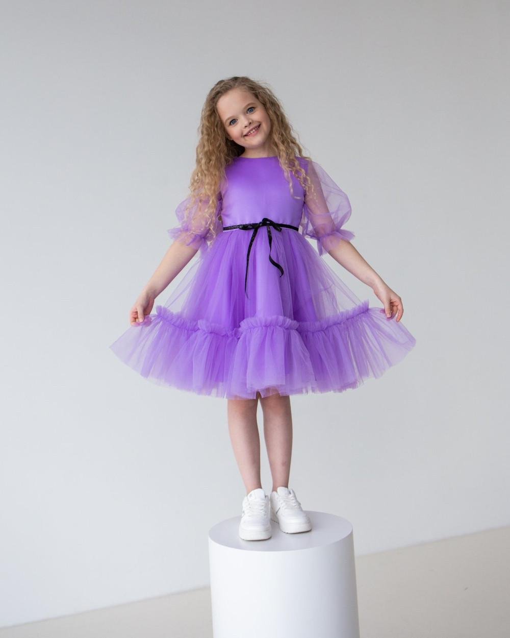 Платье праздничное для девочки 110 см Фиолетовый (2229163178) - фото 8