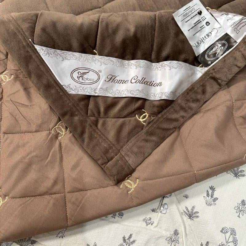 Покривало на ліжко велюрове євро 220x240 см Коричневий (28821679) - фото 7