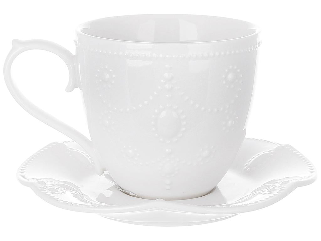 Набор фарфоровый Кружева чашка с блюдцем 260 мл (BDI-988-415)