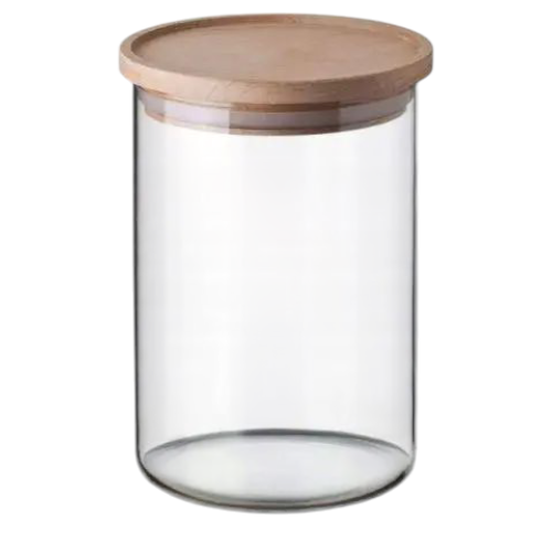 Місткість для зберігання Simax з дерев'яною кришкою 800 мл Прозорий (5152/LWs)