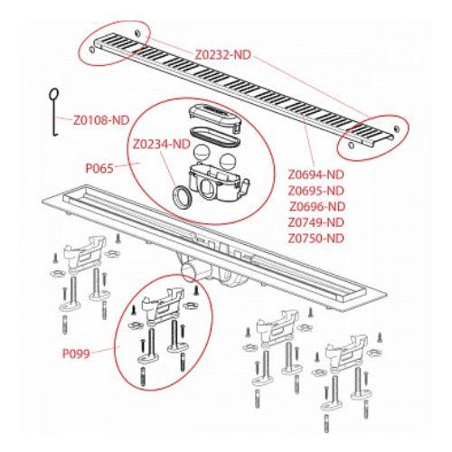 Трап для душа линейный AlcaPlast Simple APZ10-850M SS/мат 85 см - фото 8