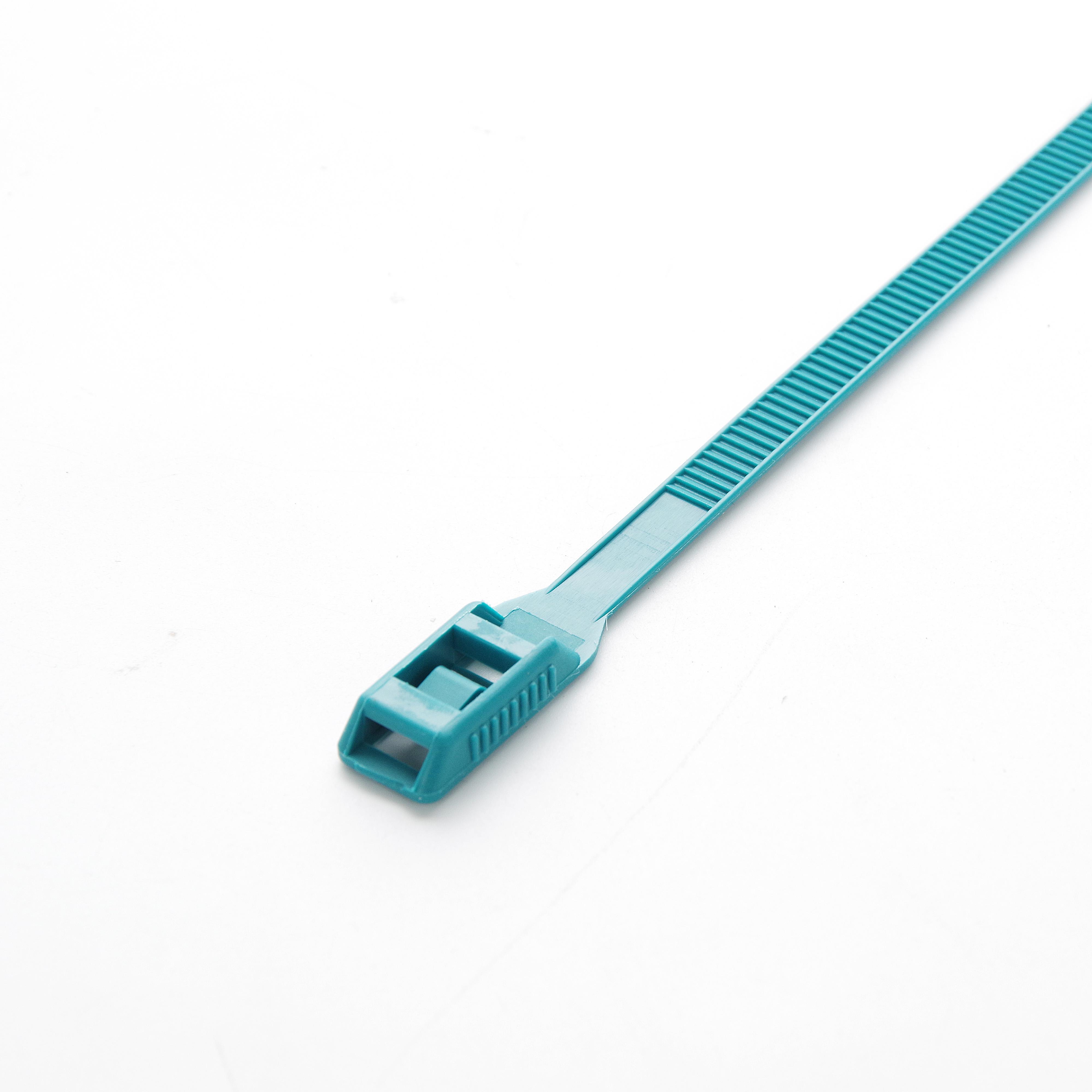 Хомут кабельний пластиковий Apro з низьким профілем замку 8x400 мм 100 шт. Бірюзовий (1995)