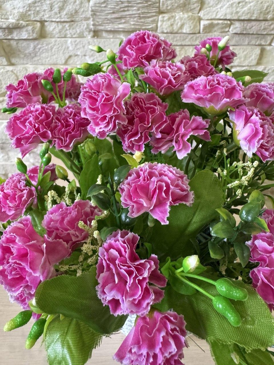 Букет гвоздики малой в кашпо ПЛАСТМАКС Сиреневый (R0405) - фото 4 Букет гвоздики малой в кашпо ПЛАСТМАКС Сиреневый (R0405) - фото 4