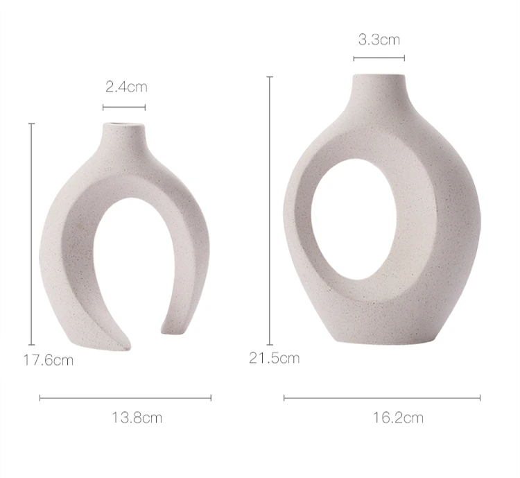 Ваза керамічна для домашнього декору 21 см Бежевий (2210275736) - фото 7 Ваза керамічна для домашнього декору 21 см Бежевий (2210275736) - фото 7