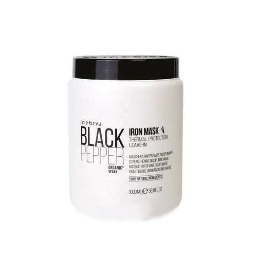 Укрепляющая несмываемая маска для непослушных волос Inebrya Black Pepper Iron Mask 1000 мл (1249877917)