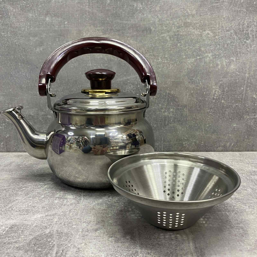 Чайник A-PLUS из нержавеющей стали со свистком 1,8 л (9028)