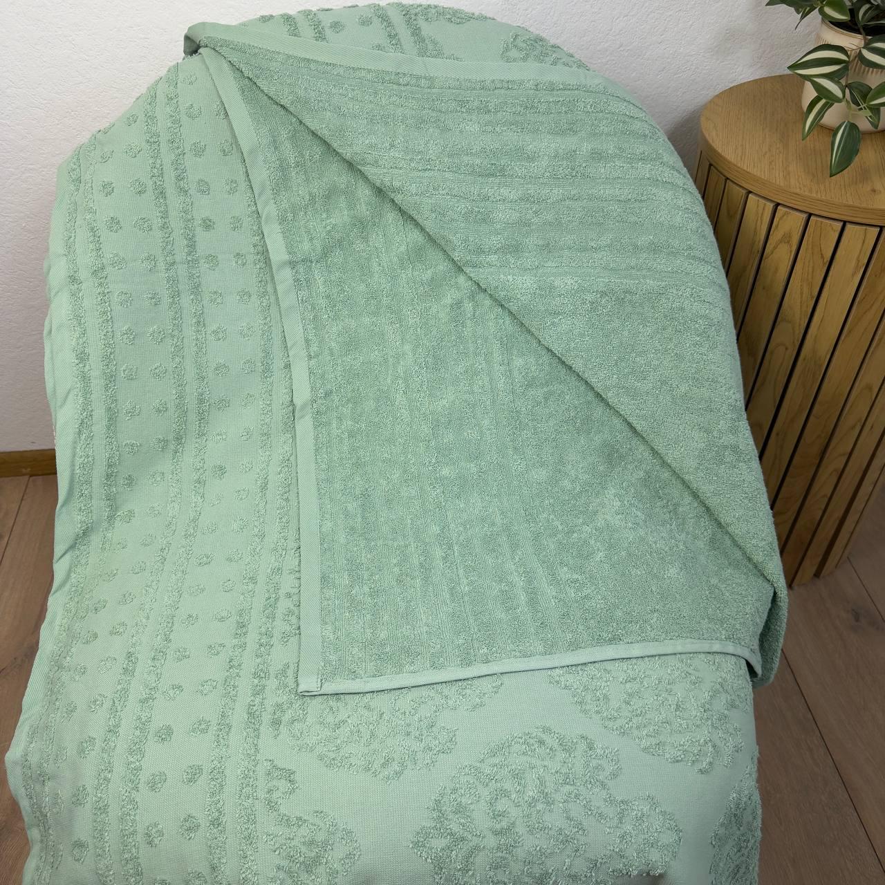 Простынь жаккардовая махровая GM TEXTILE 400 г/м2 150x200 см Мятный (p-400G-150x200-mint) - фото 3 Простынь жаккардовая махровая GM TEXTILE 400 г/м2 150x200 см Мятный (p-400G-150x200-mint) - фото 3