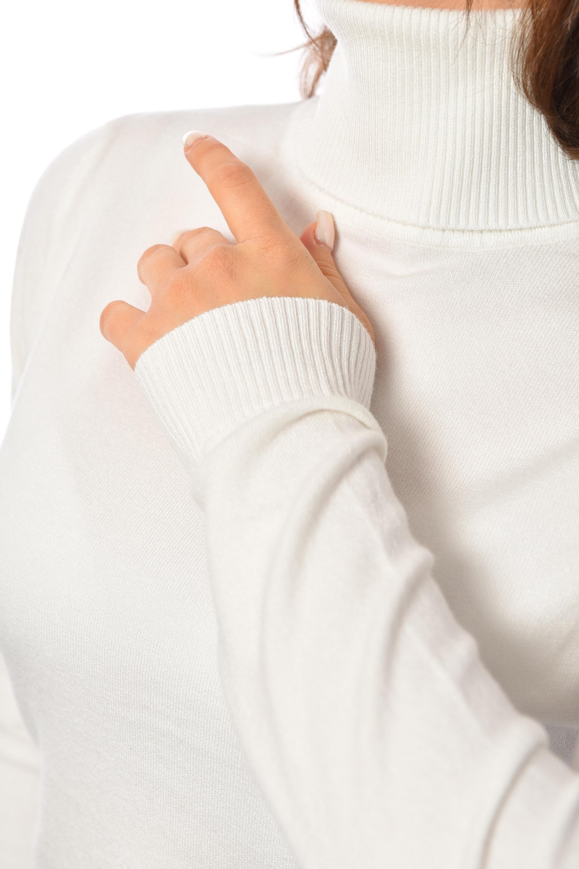 Гольф жіночий однотонний S-M Білий (192375) - фото 4