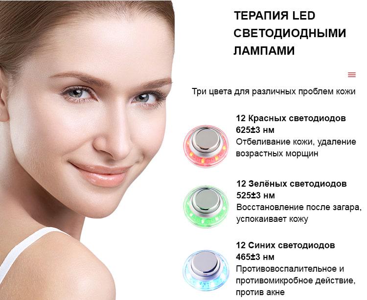 Масажер ультразвуковий вібраційний Doctor-101 LED для обличчя (BP-0152) - фото 11
