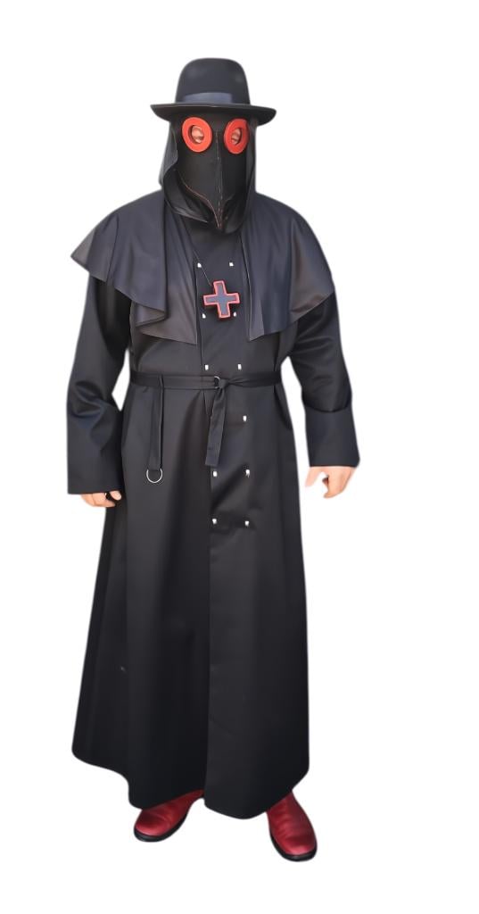 Карнавальный костюм мужской Чумной Доктор на Хеллоуин р. 48-52 Черный (28675540)