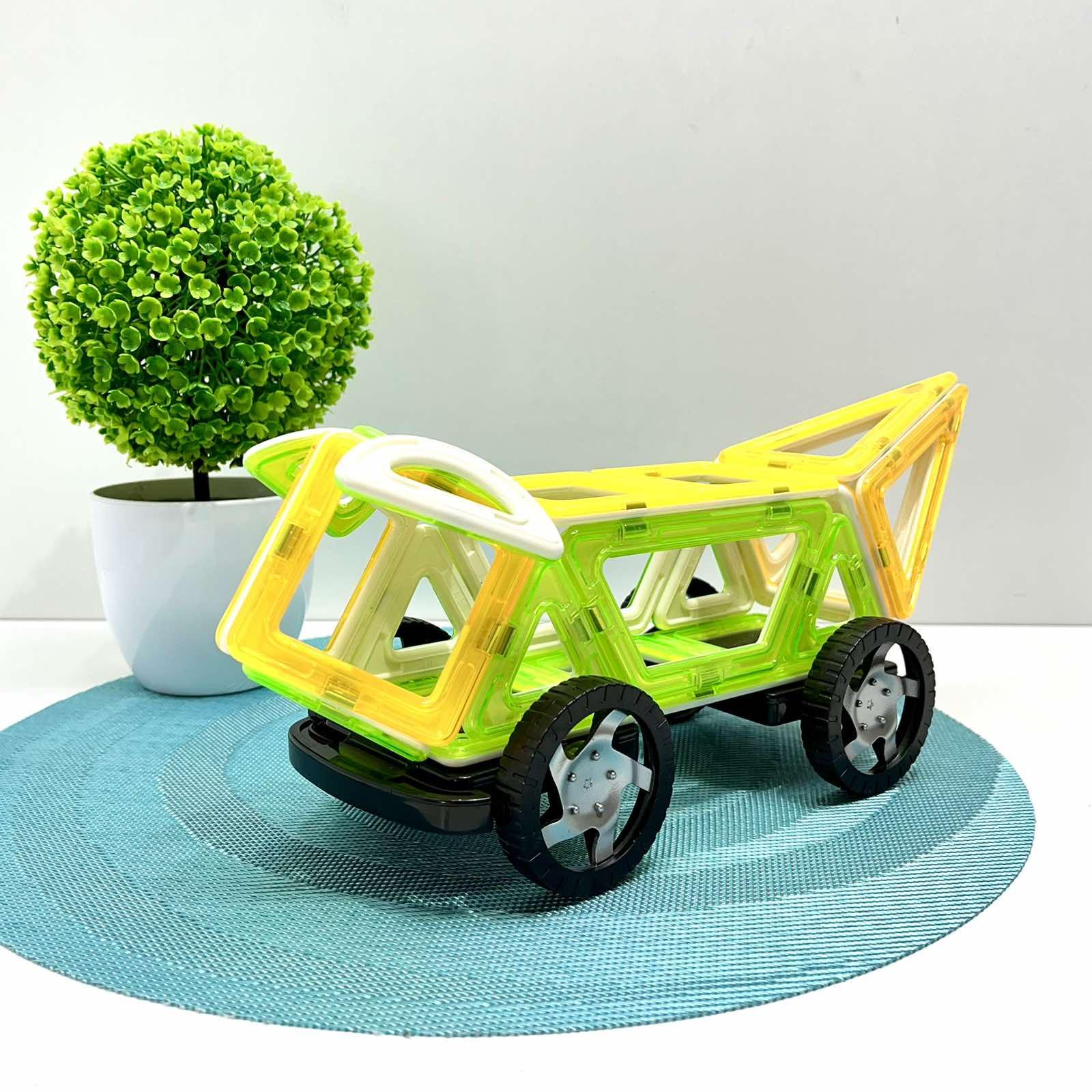 Конструктор магнитный Limo Toy Транспорт 56 дет. Зелено-жовтий (KB 1012) Конструктор магнитный Limo Toy Транспорт 56 дет. Зелено-жовтий (KB 1012)