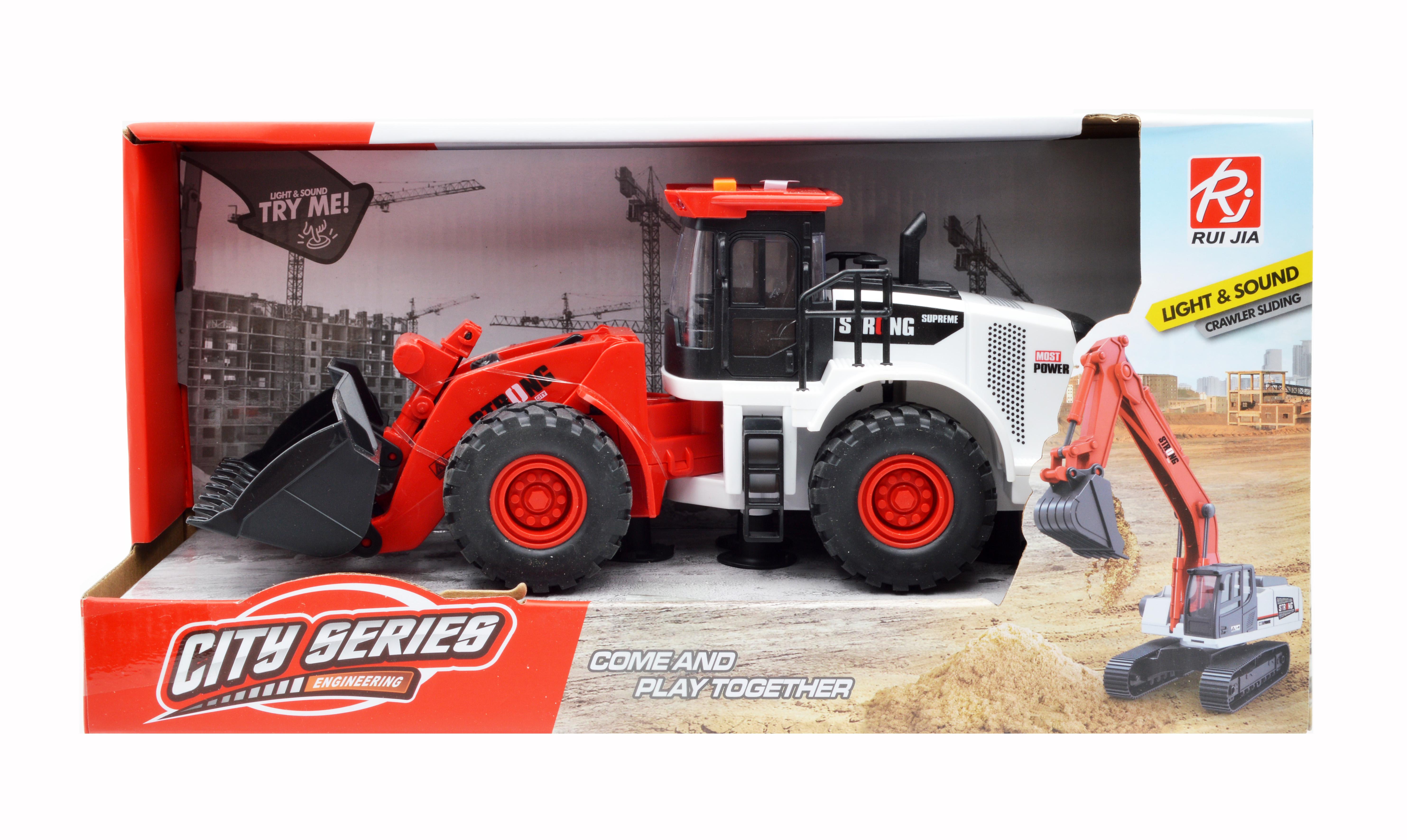 Игрушечный бульдозер RJ3382B инерция свет звук - фото 7