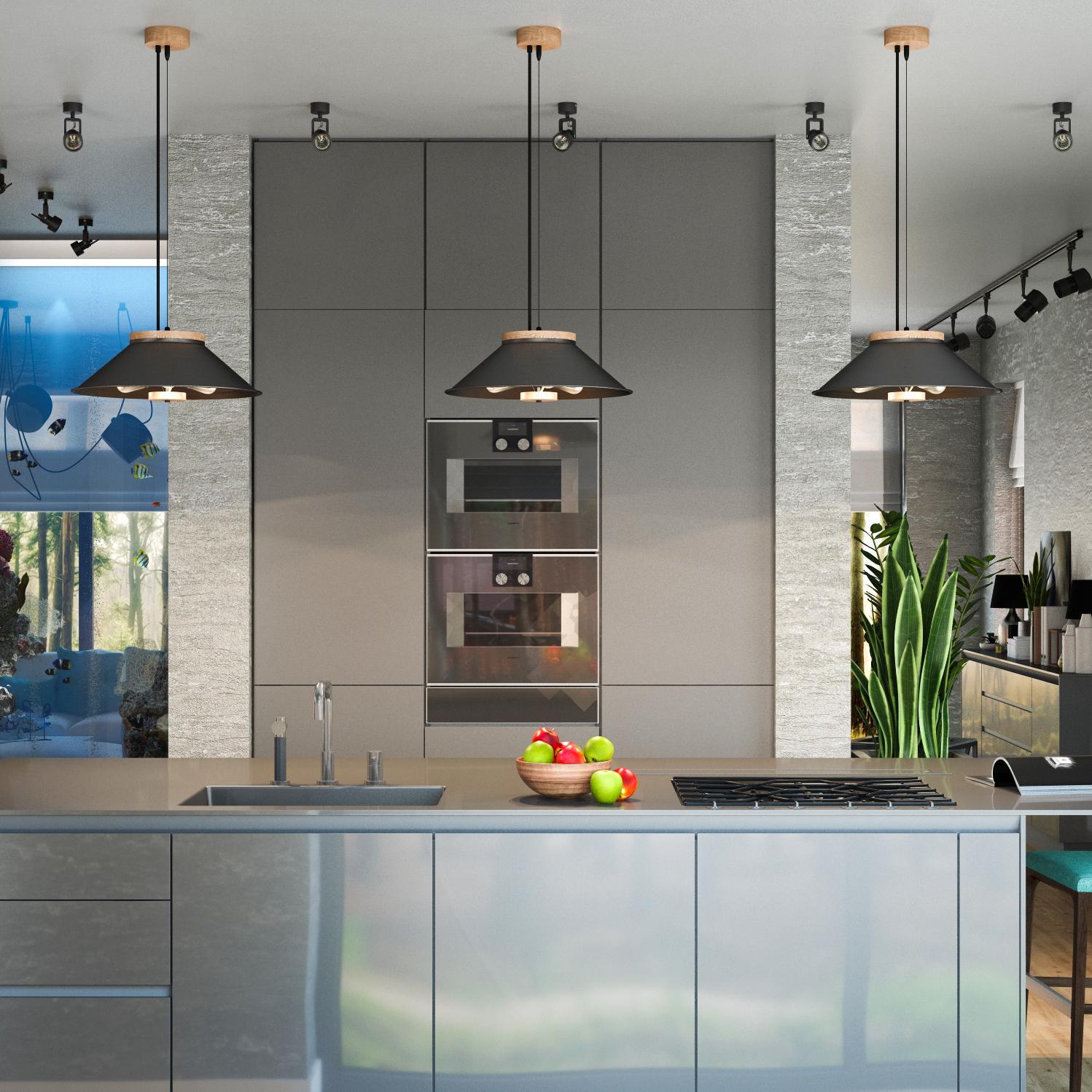 Люстра в стиле лофт Gaff Design Черный (L6) - фото 3 Люстра в стиле лофт Gaff Design Черный (L6) - фото 3