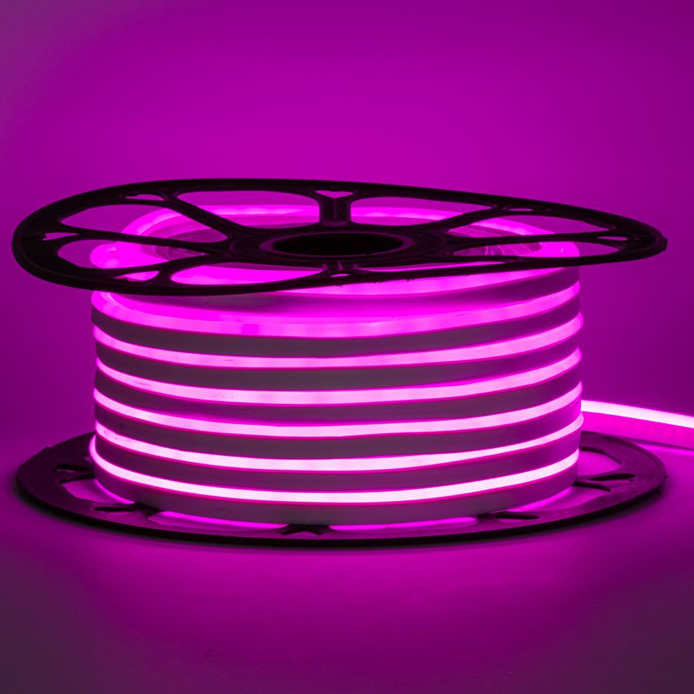 Стрічка світлодіодна AVT-SMD2835 неонова 12 V 6х12 120 Led/м 11 Вт/м IP65 5 м Рожевий