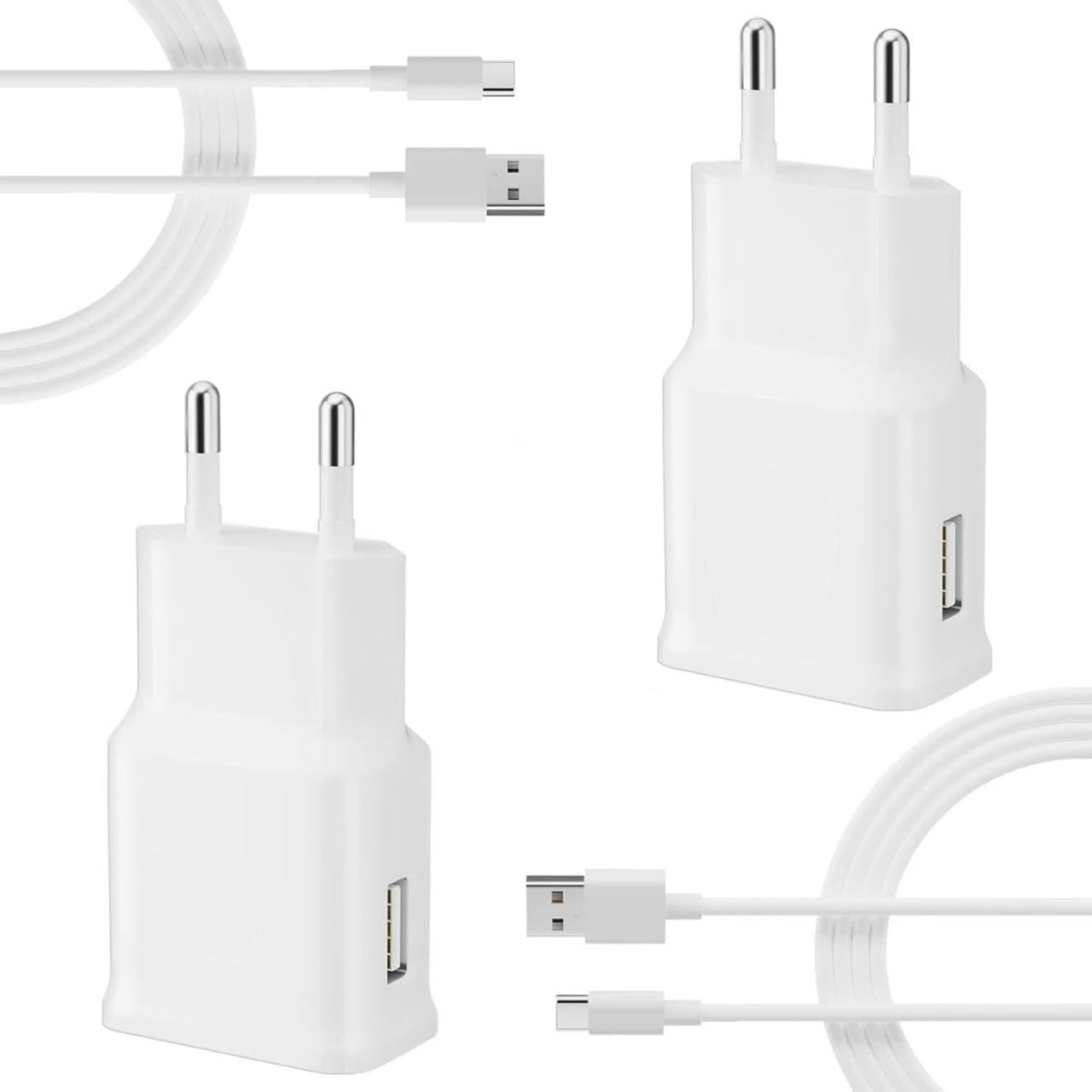 Набор зарядок скоростных FasCharge 15W 2 адаптера/2 удлиненных кабеля Type-C 2 м (8/715)