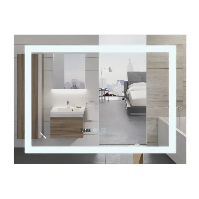 Дзеркало MIXXUS Warm MR02-80x60 MI6004 годинник/LED підсвічування/антизапотівання (2384874125)