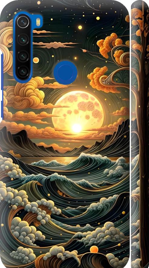 Чехол на Xiaomi Redmi Note 8T Арт волны (6332m-1818-42517)