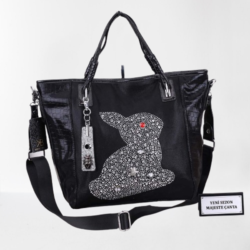 Сумка женская Bunny кожаная Black (id_1537)