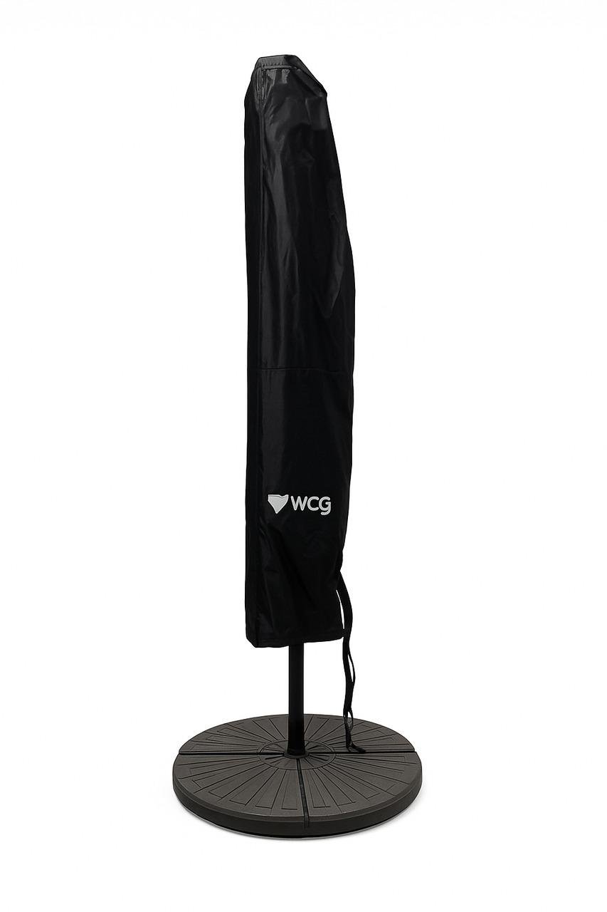 Парасолька садова WCG з LED підсвічуванням з чохлом 3 м Чорний - фото 2