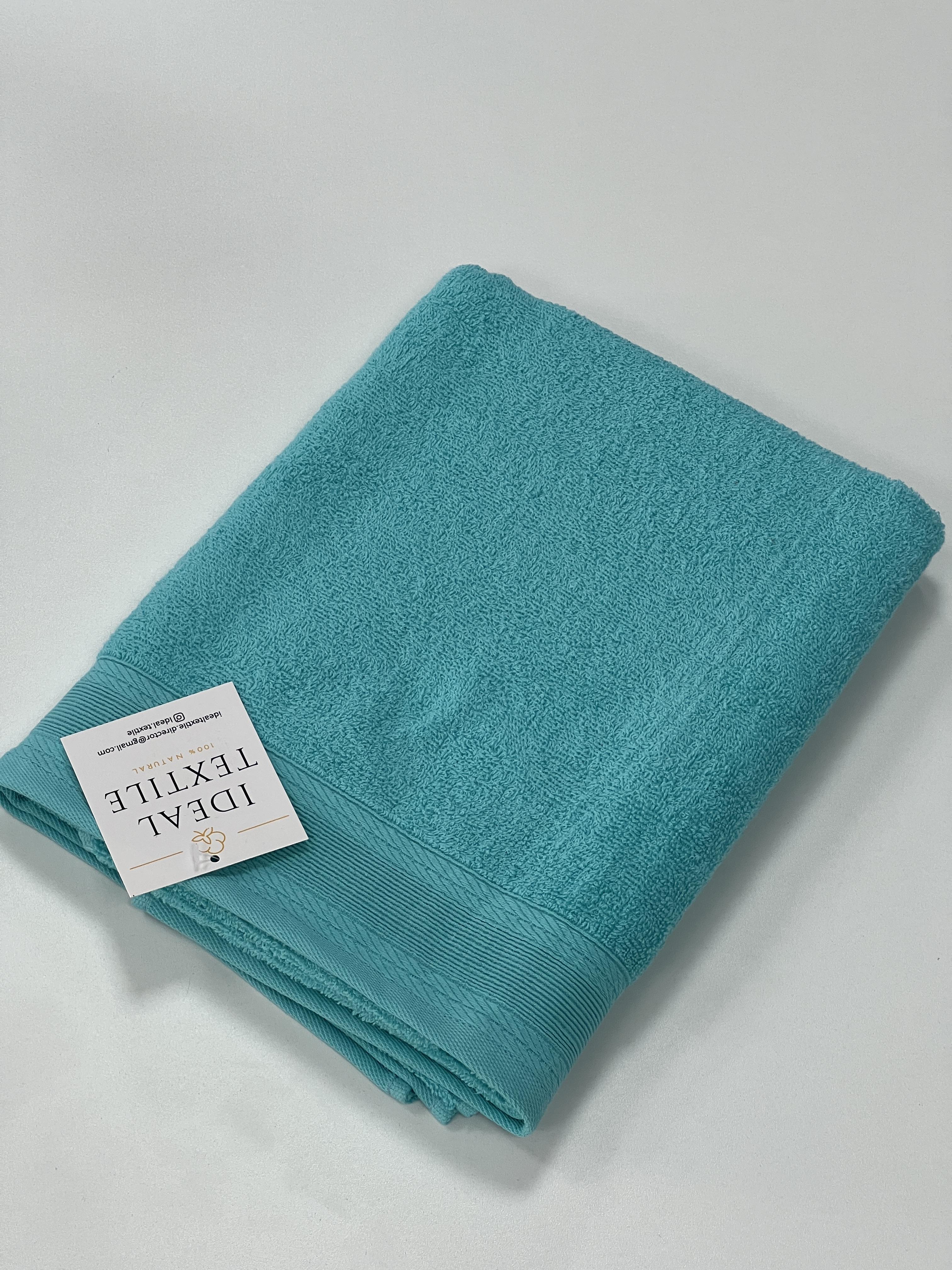 Рушник махровий з бордюром 400г/м2 70х140 см Бірюзовий (9900192) - фото 5