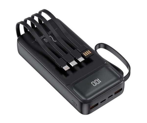 Внешний аккумулятор WUW Y200 PD 22,5W USB/Micro USB/Type-C/Lightning 20000mAh Black