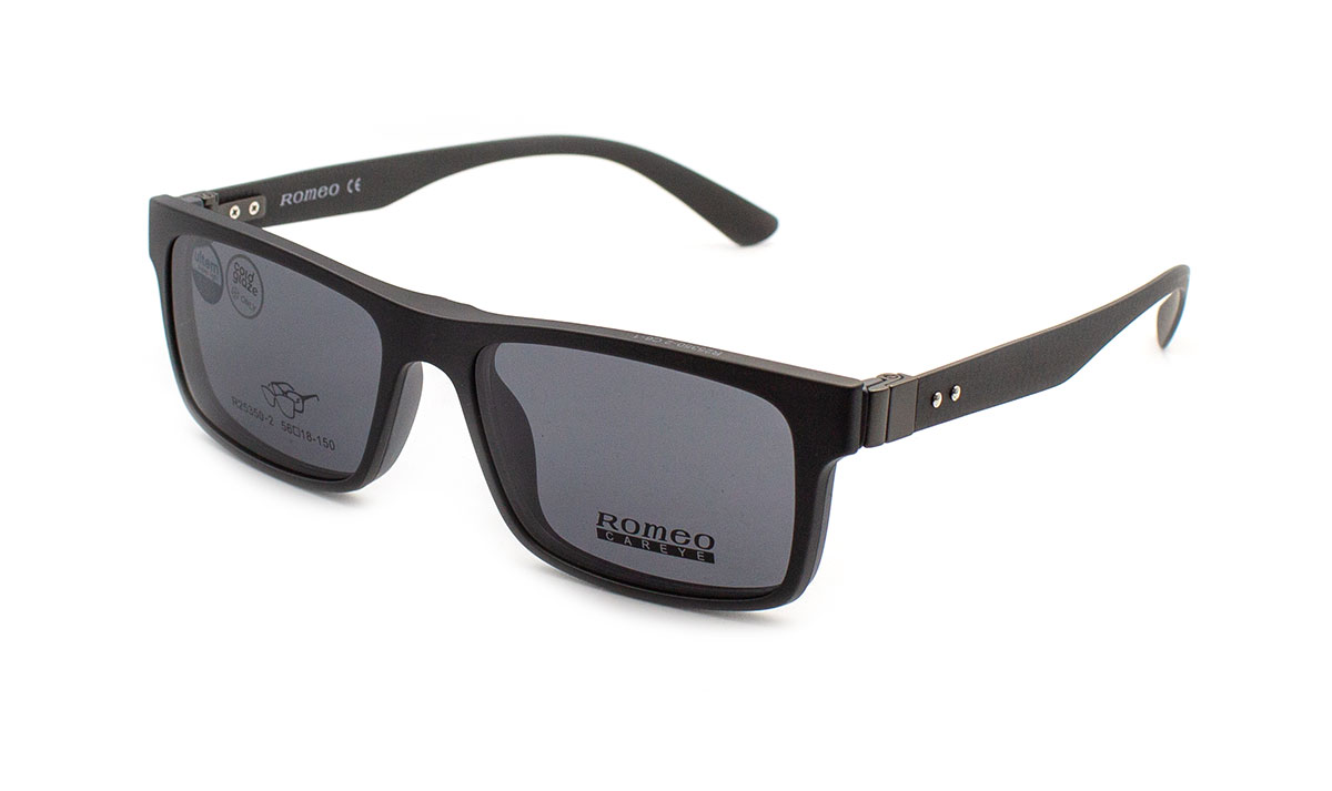 Оправа чоловіча пластикова Romeo 25350-2-C6-1 з трьома змінними насадками та футляром (09511-2)