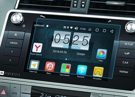 Защитное стекло Pixsel гибридное матовое на монитор Toyota PRADO 8" 2018-2019
