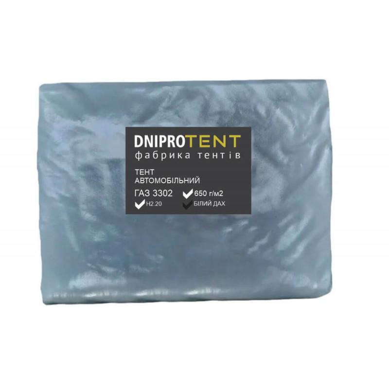 Тент Газель DniproTent 2,2 м 2-х сторонній 8-14 люверсів посилений ПВХ 650 г/м2 Сірий (25456668)