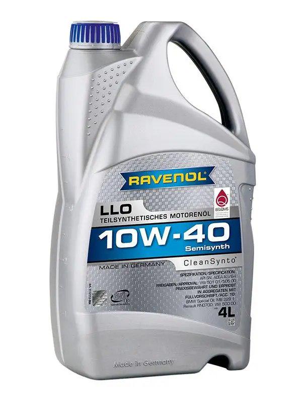 Моторне мастило напівсинтетичне RAVENOL 10W-40 LLO SN/CF A3/B4 4 л (1112112-004) - фото 1