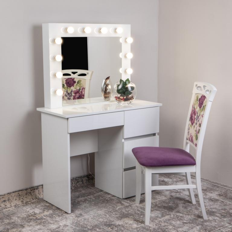 Макияжный стол глянцевый Актер Белый (103)