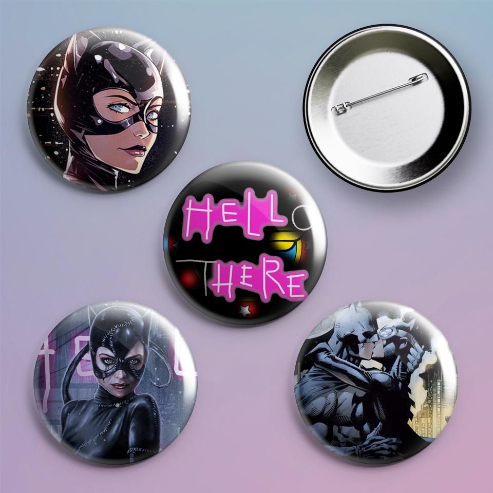 Значки на рюкзак Catwoman 4 шт.