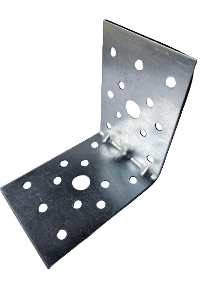 Уголок перфорированный равносторонний с ребром жесткости 80х80х60х2 мм (8459346)