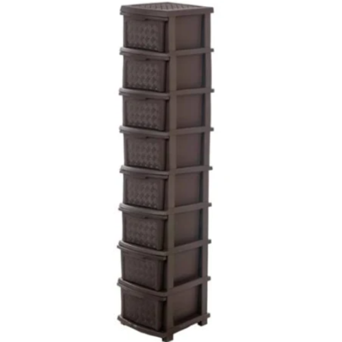 Комод пластиковый R-Plastic Компакт плюс 8 ящиков 166х40х34 см Коричневый Комод пластиковый R-Plastic Компакт плюс 8 ящиков 166х40х34 см Коричневый