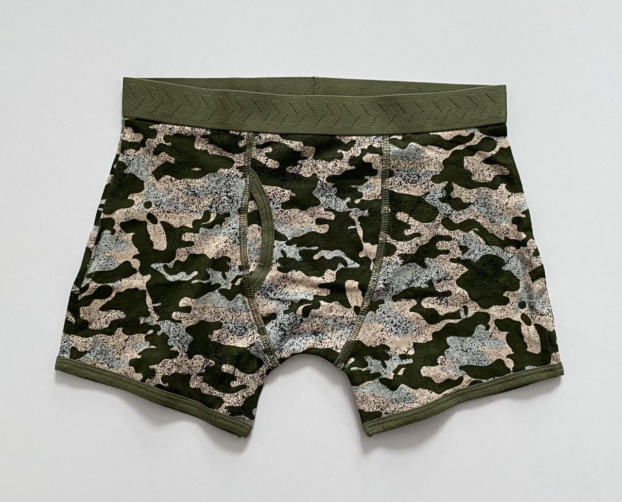 Труси-боксери на хлопчика на резинці з принтом камуфляж Primark 140 см на 9-10 років Чорний (2620394369)