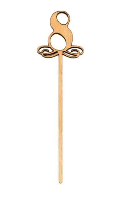 Заготовка для декупажа ROSA TALENT Топерь Цифра 8 13х3,6 см 5 шт.