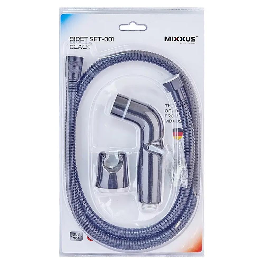 Комплект для гигиенического душа MIXXUS bidet SET-001 с держателем и шлангом 120 см Черный (372857) - фото 3 Комплект для гигиенического душа MIXXUS bidet SET-001 с держателем и шлангом 120 см Черный (372857) - фото 3