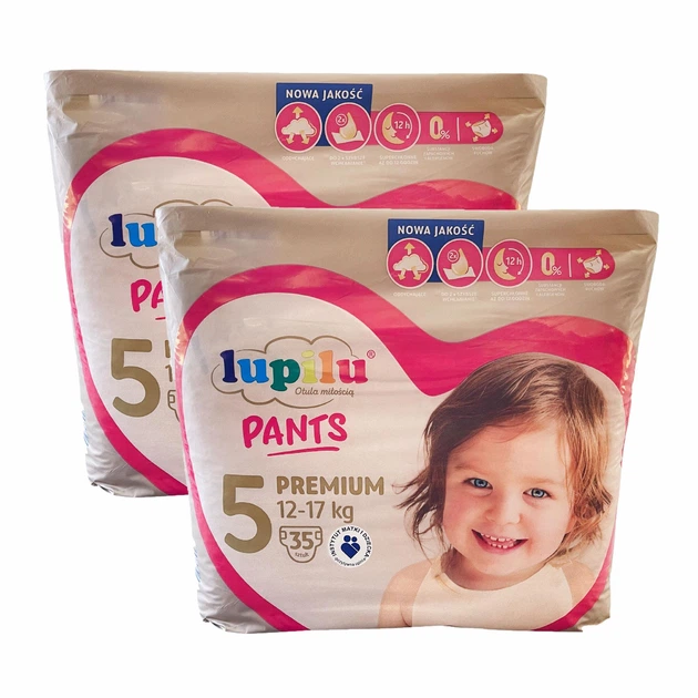 Подгузники-трусики детские Lupilu Premium 5 Junior 12-17 кг 70 шт. (92405150)
