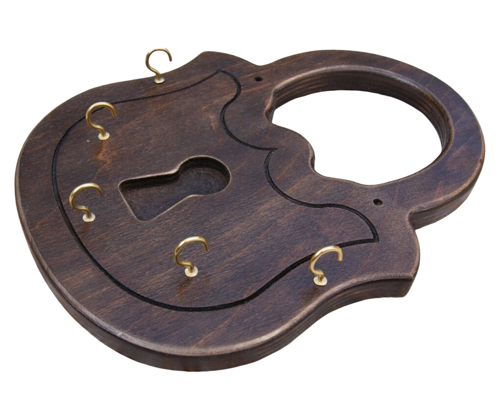 Настенная ключница из дерева ручной работы на 5 ключей (60408-Нов)