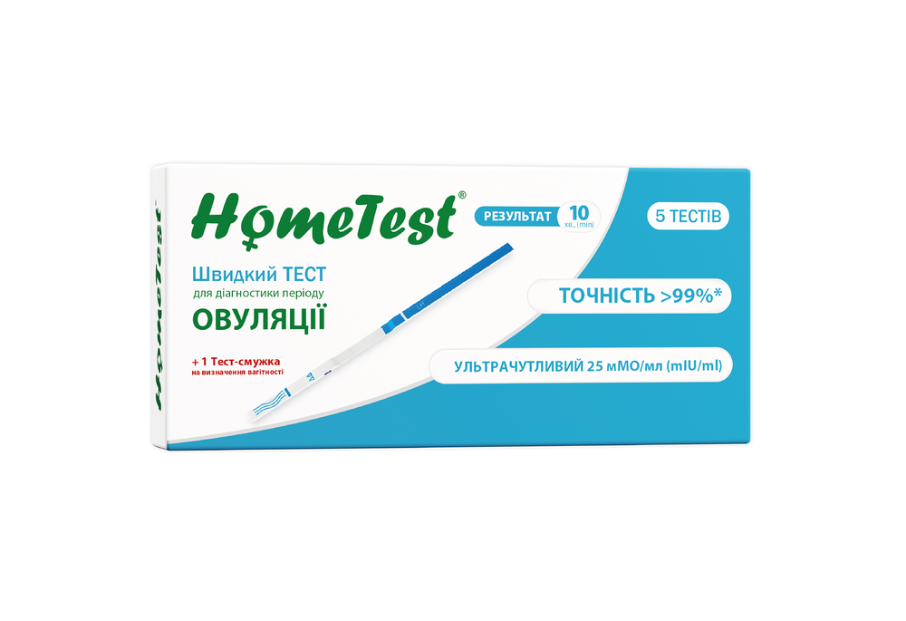 Тест-полоска на овуляцию HomeTest №5+1 (COM04841)