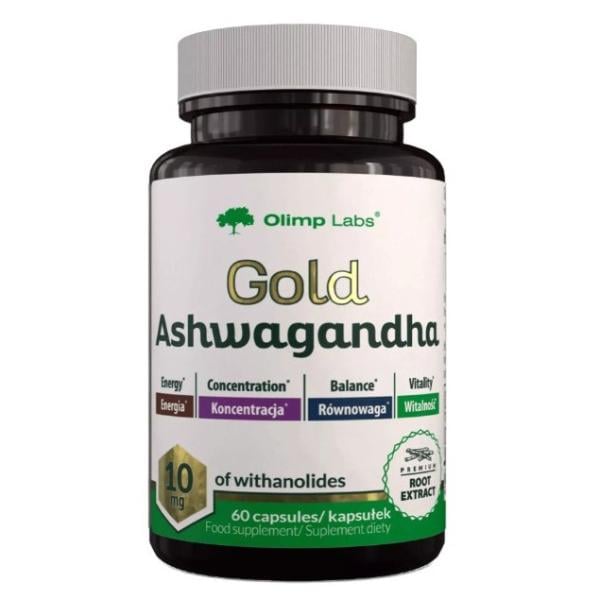 Ашфаганд для спорта Olimp Nutrition Gold Ashwagandha JAR 60 капс. (000027106)